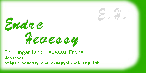 endre hevessy business card